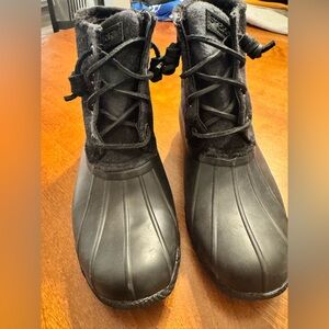 Black Sperry Waterproof Boots